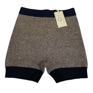 Nude Lucy Women's Size XXS Active Knit Shorts Black Granite‎ Organic Cotton